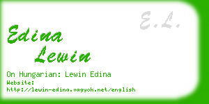 edina lewin business card